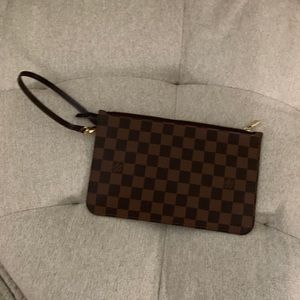 Louis Vuitton Neverfull wristlet in Damier Ebene
